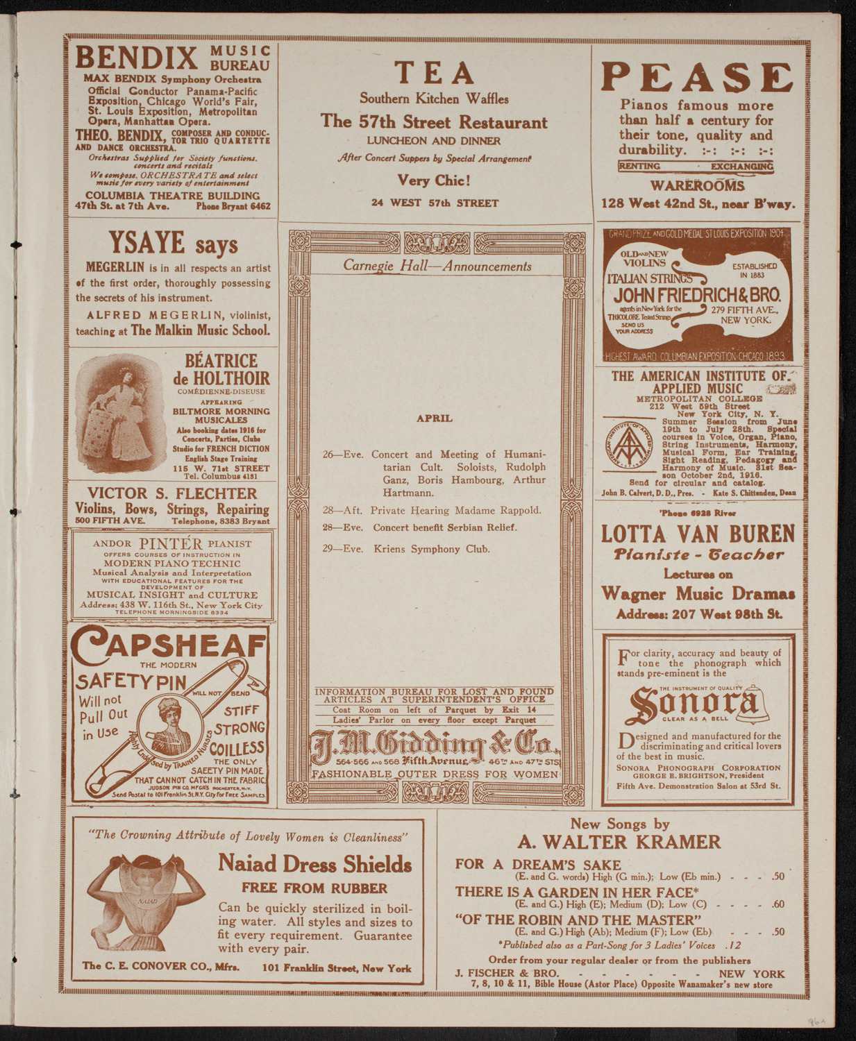 The Civic Forum: Shakespeare Anniversary Commemoration, April 25, 1916, program page 3