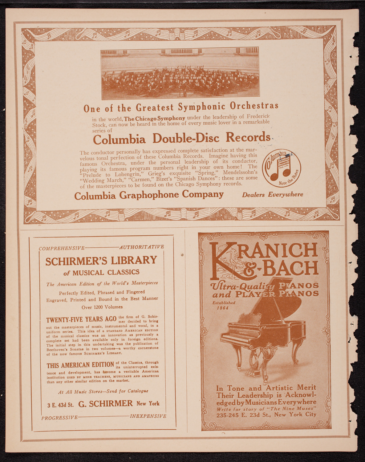 New York Symphony Orchestra, November 23, 1916, program page 6