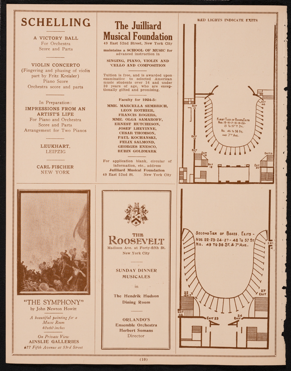 New York Symphony Orchestra, February 26, 1925, program page 10