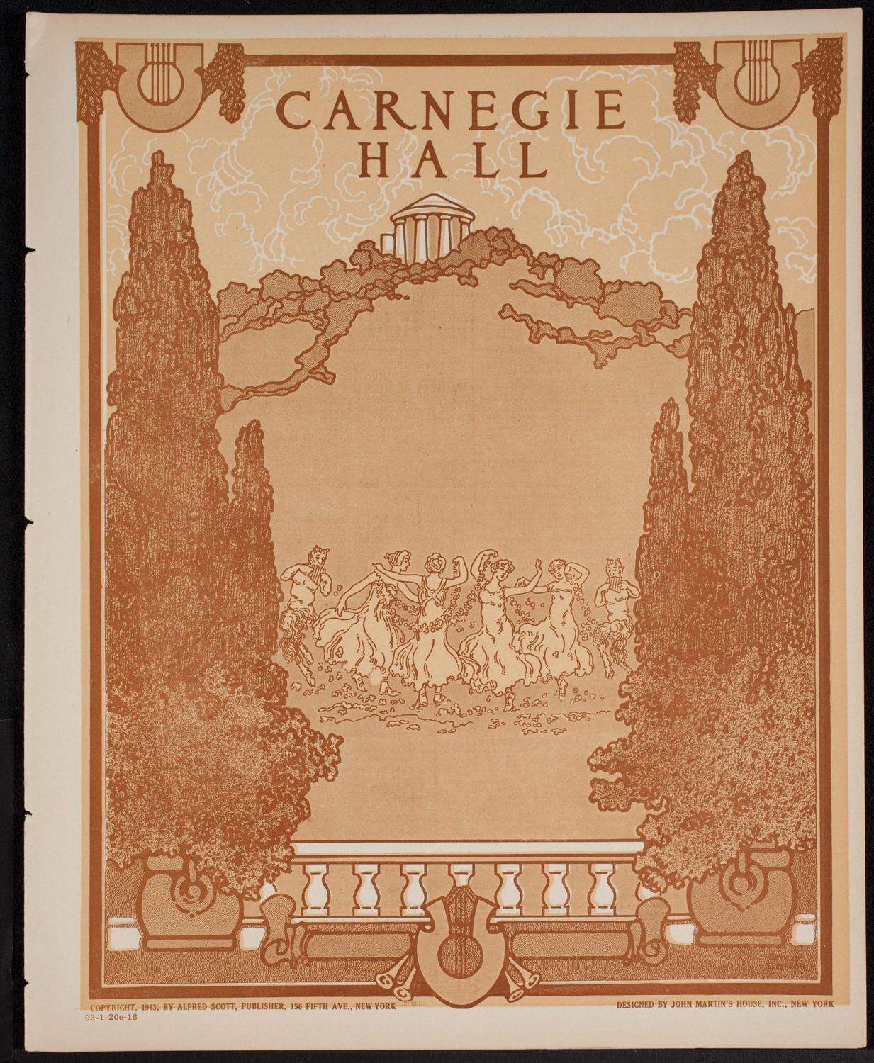 New York Philharmonic, January 20, 1916, program page 1