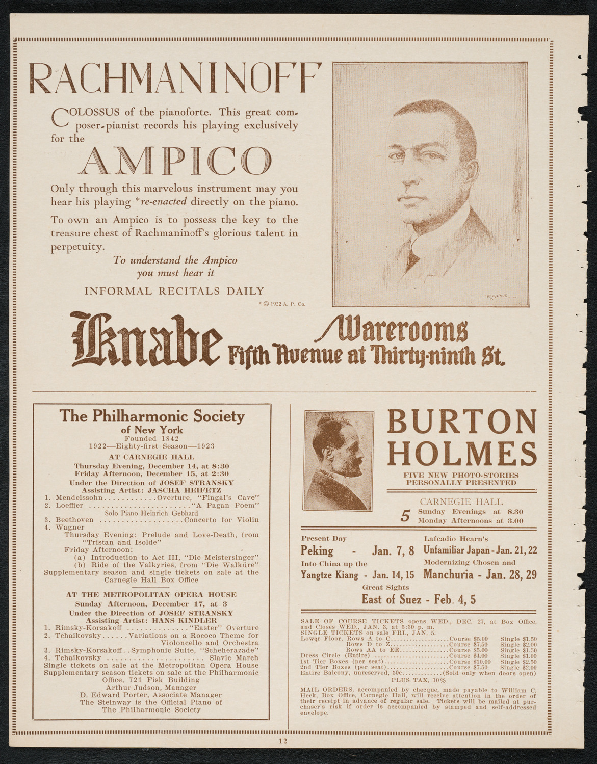 Newman Traveltalks: Khartum, December 10, 1922, program page 12