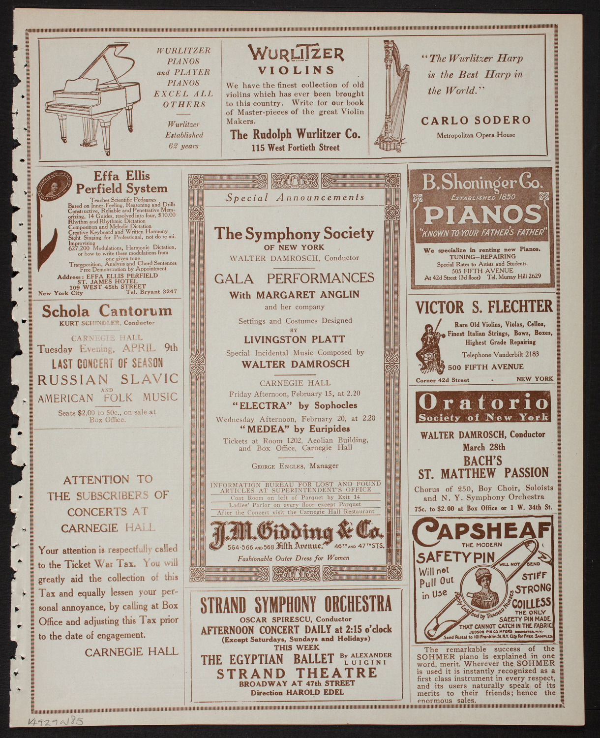 Alma Gluck, Soprano, February 9, 1918, program page 9