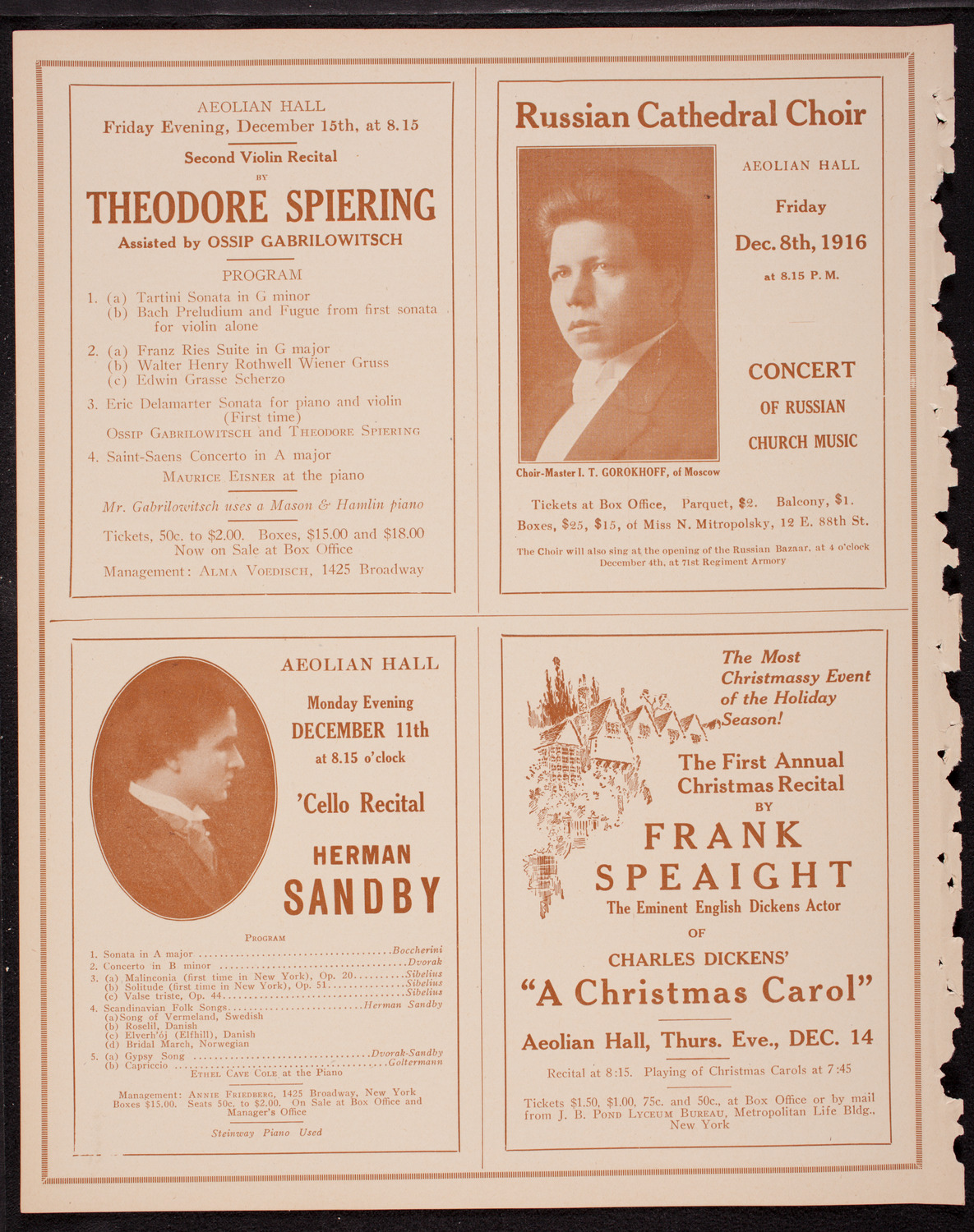 Oratorio Society of New York, December 6, 1916, program page 10