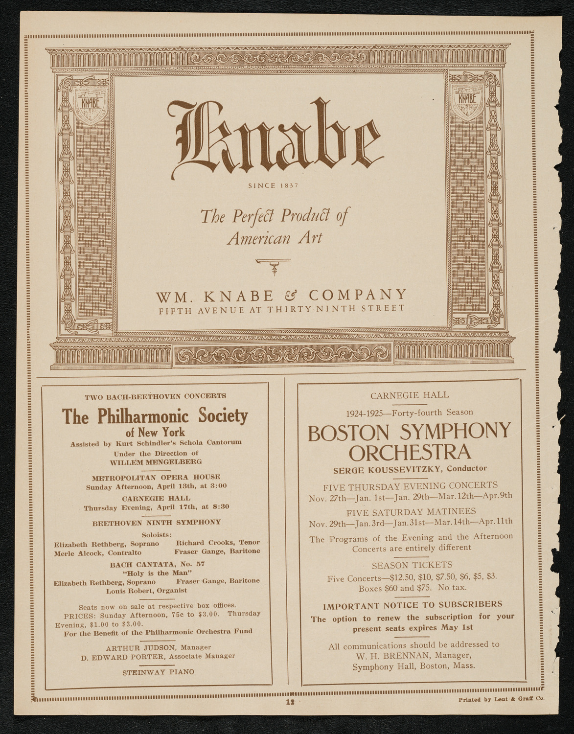 Minneapolis Symphony Orchesta, April 14, 1924, program page 12