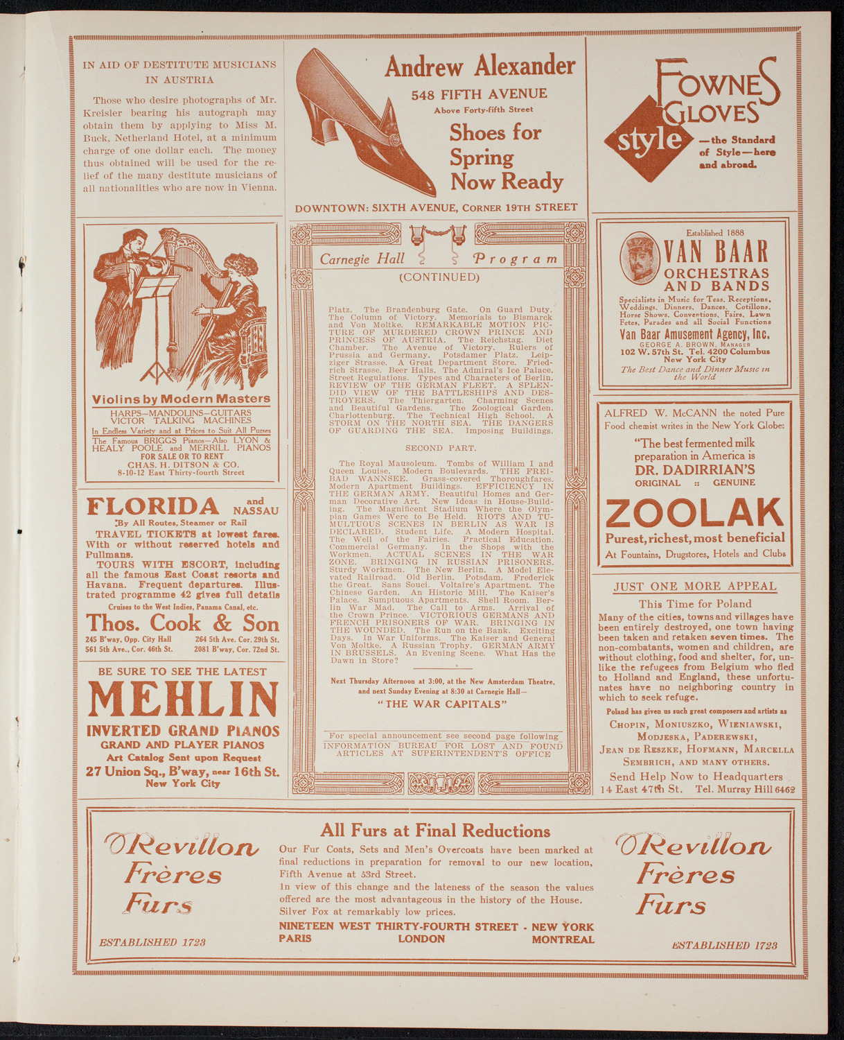 Newman Traveltalks: Berlin, March 14, 1915, program page 7