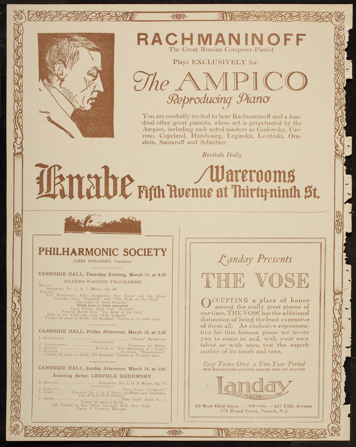 Bernard Woolff and Jean Barondess, March 7, 1920, program page 12