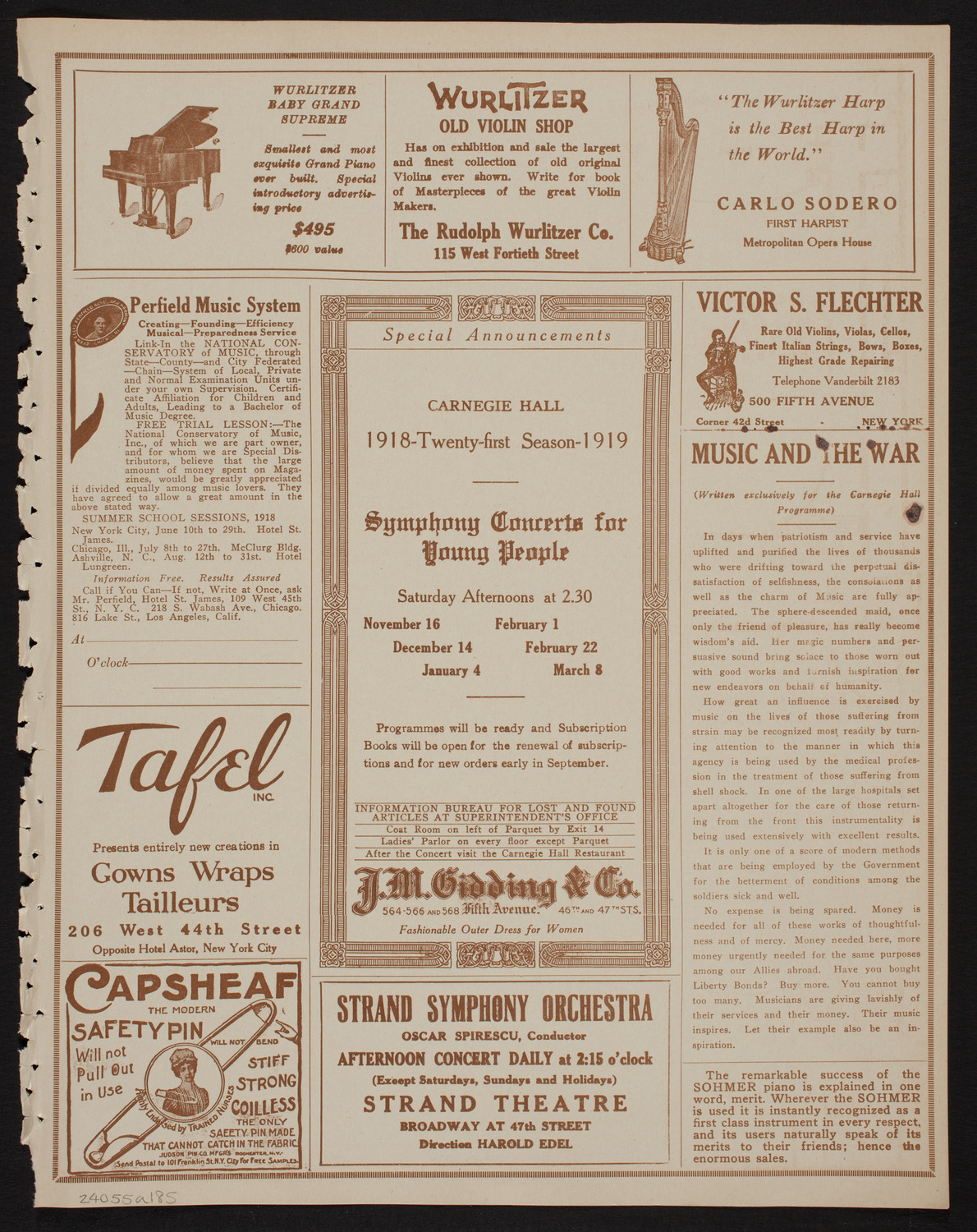 Karl Marx 100th Anniversary Celebration, May 5, 1918, program page 9