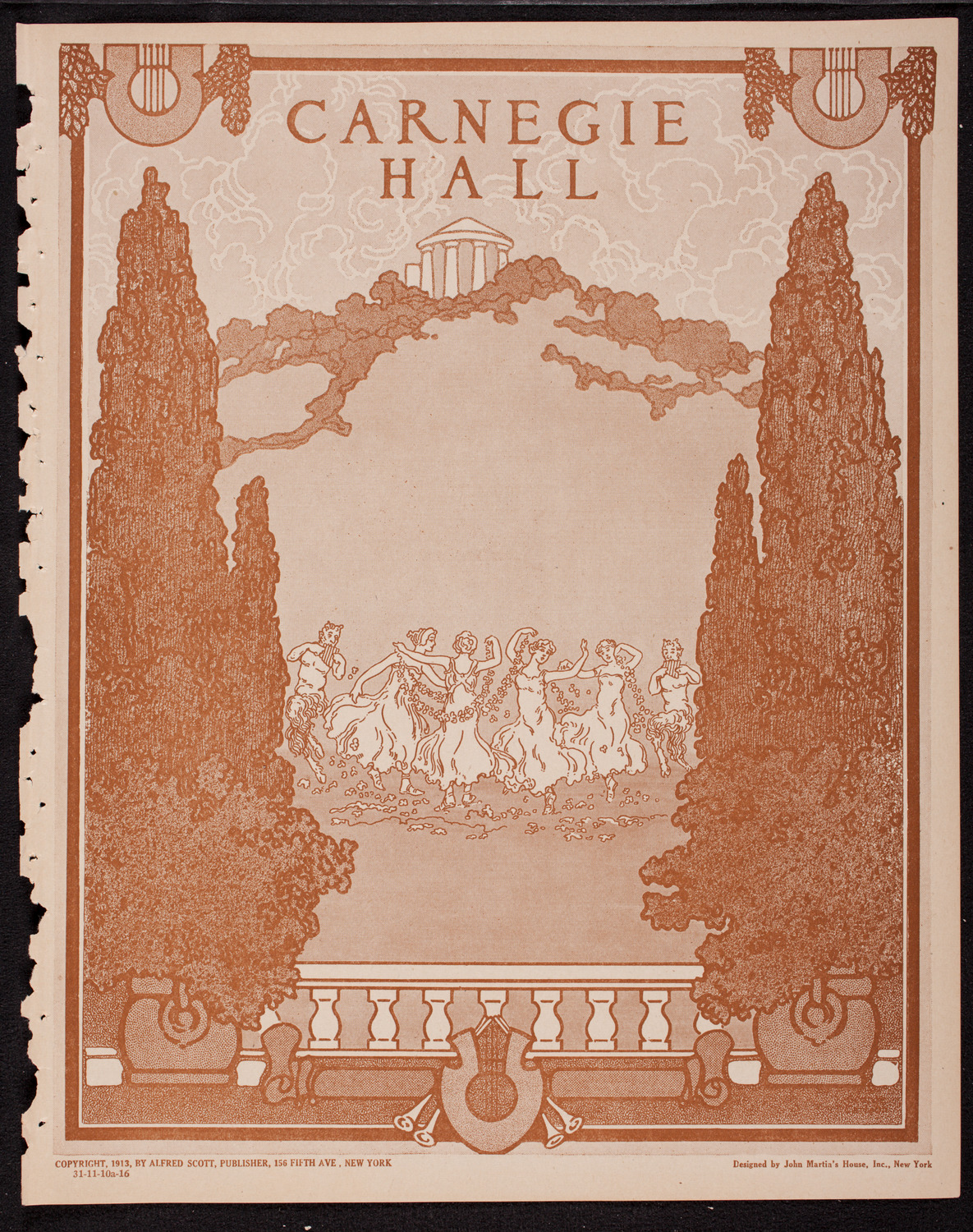 New York Philharmonic, November 10, 1916, program page 1