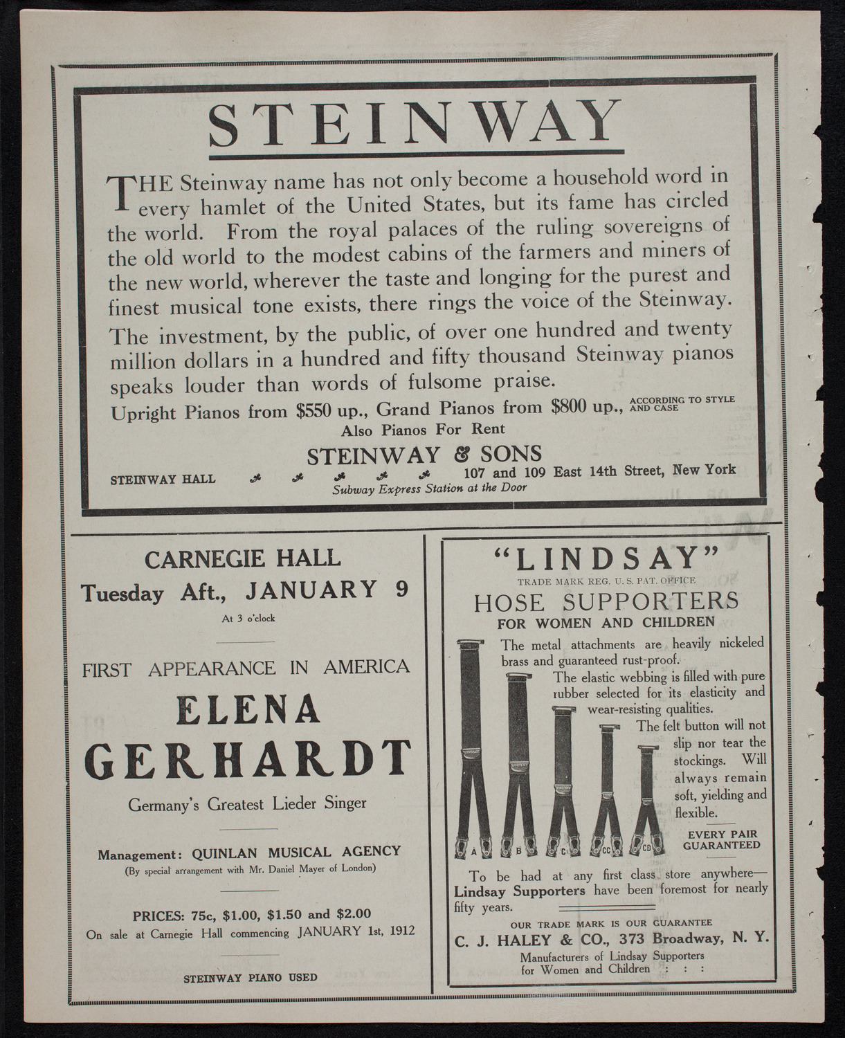 Columbia University Festival Chorus, December 18, 1911, program page 4