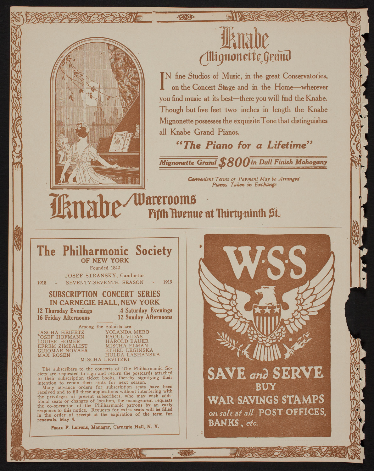 Meeting: The Humanitarian Cult, May 4, 1918, program page 12