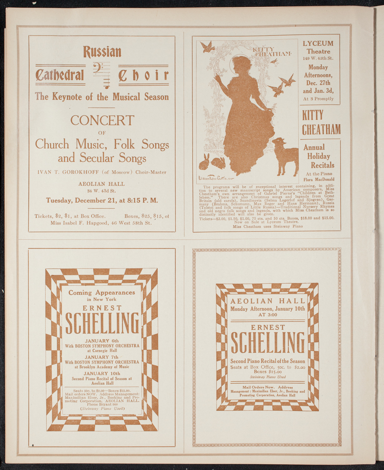 Columbia University Chorus, December 20, 1915, program page 10