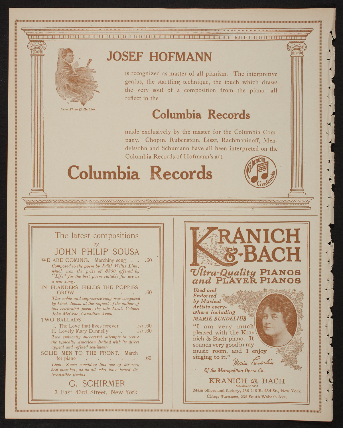 Boston Symphony Orchestra, March 16, 1918, program page 6