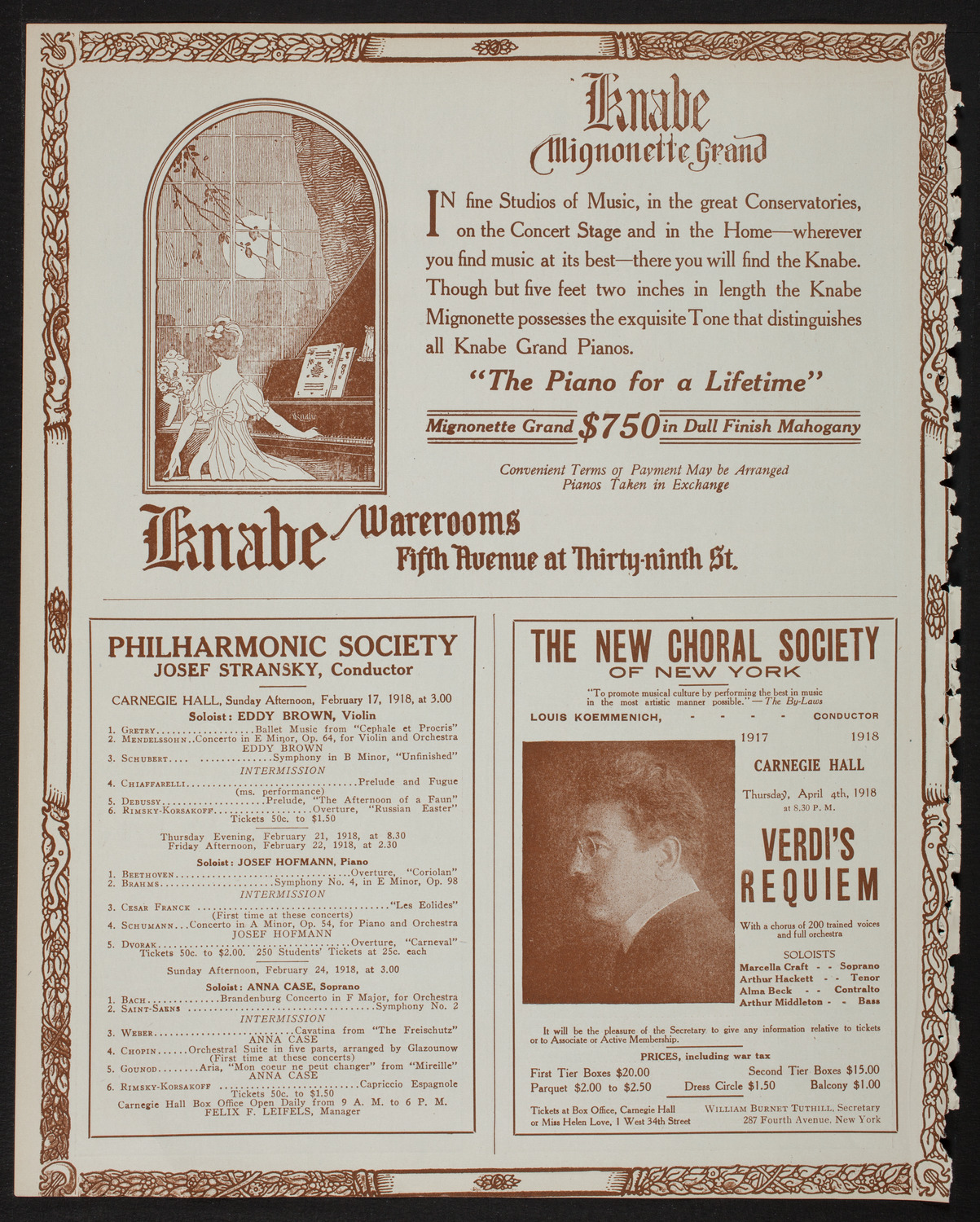 Boston Symphony Orchestra, February 16, 1918, program page 12