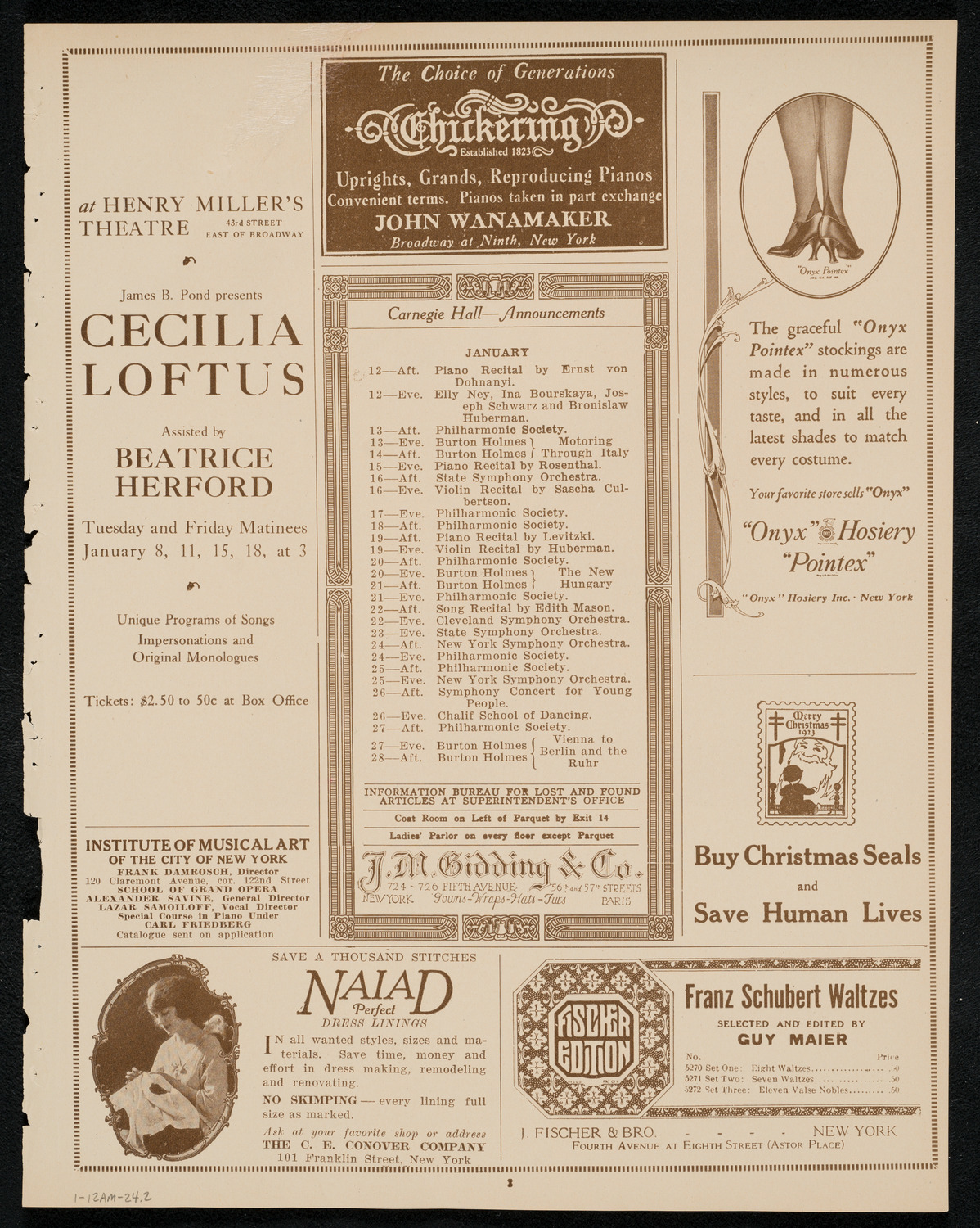 Symphony Concert for Young People, January 12, 1924, program page 3