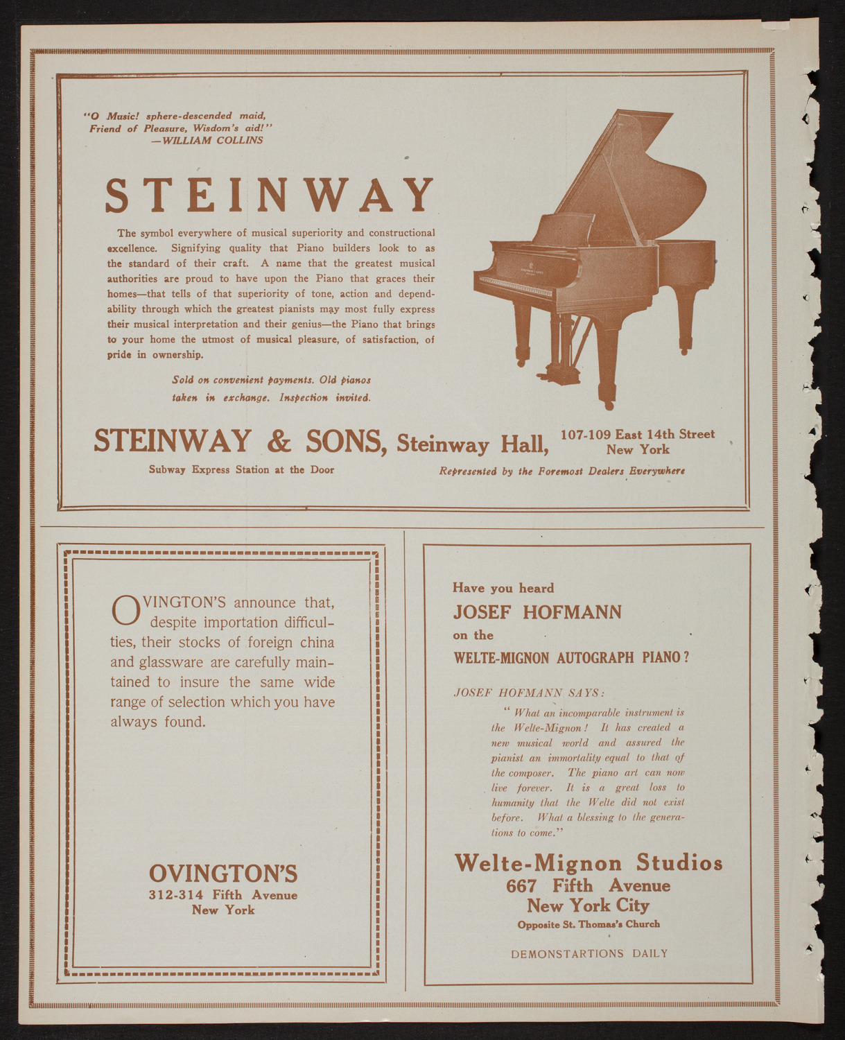 Boston Symphony Orchestra, February 14, 1918, program page 4