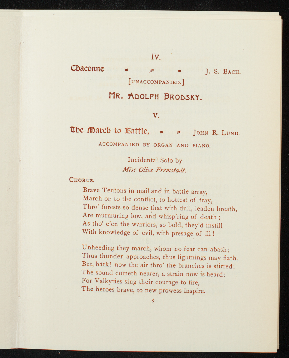 Musurgia, November 24, 1891, program page 13