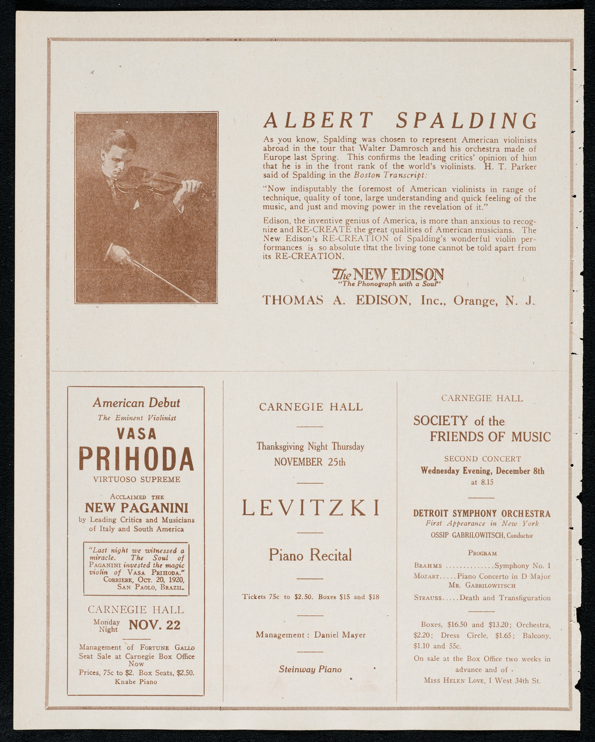 Birgit Engell, Soprano, November 22, 1920, program page 2