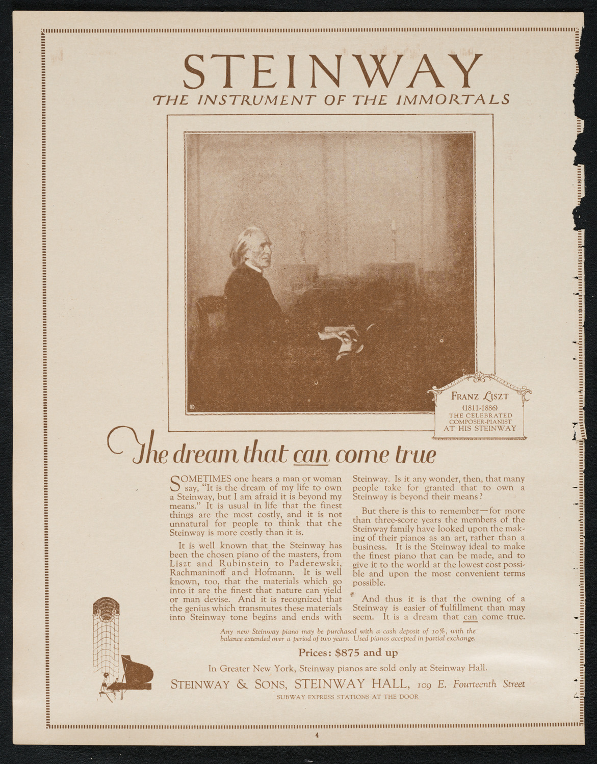 Philadelphia Orchestra, October 31, 1922, program page 4