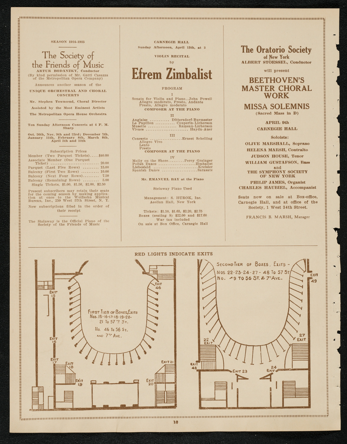 New York Banks' Glee Club, April 8, 1924, program page 10