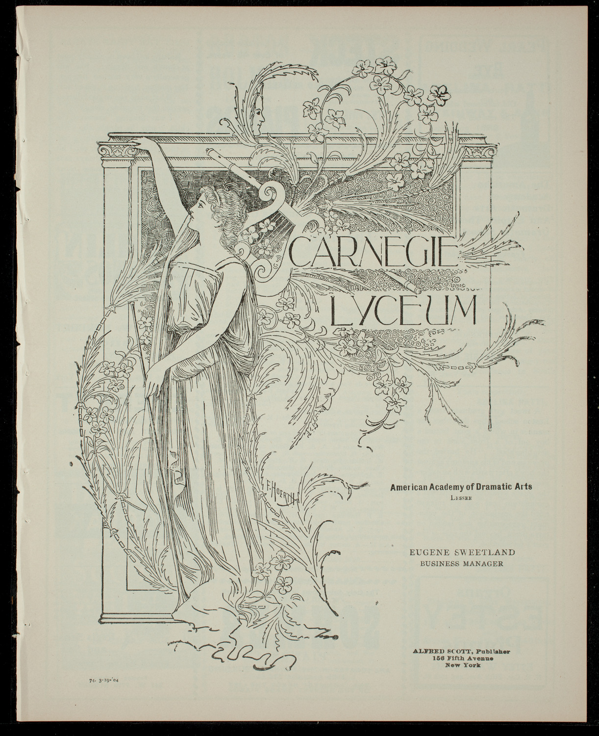 Columbia Varsity Show 1904, March 19, 1904, program page 1