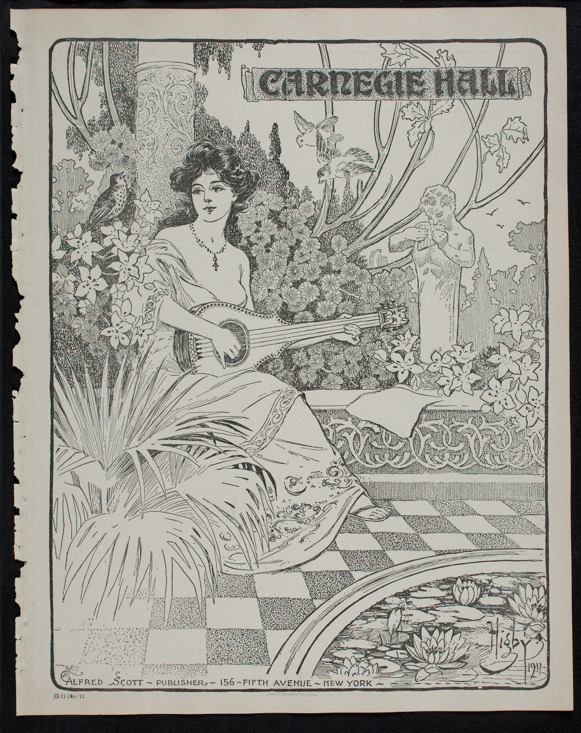 New York Philharmonic, November 24, 1911, program page 1