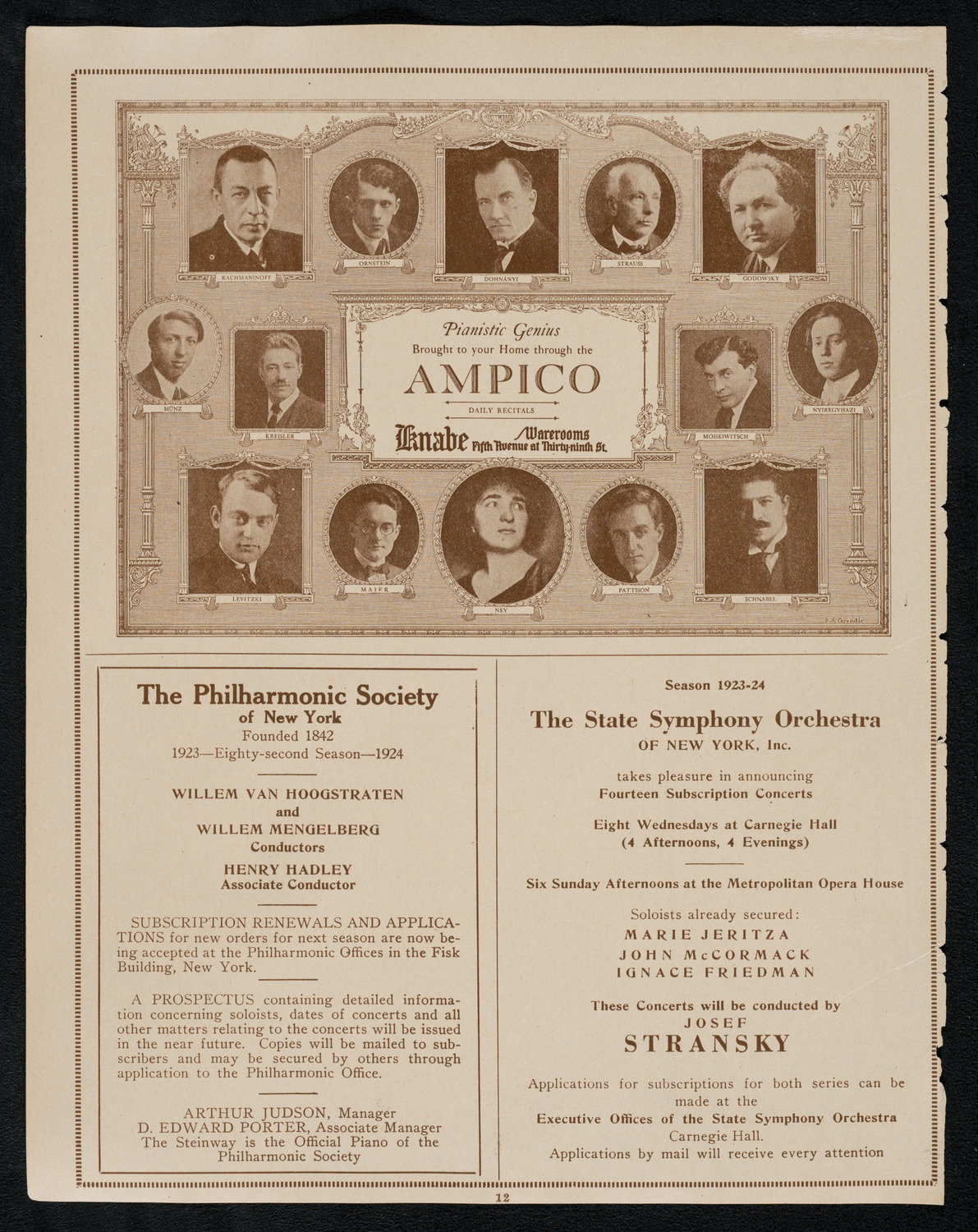 Anniversary Celebration: Bellevue Training School for Nurses, May 8, 1923, program page 12