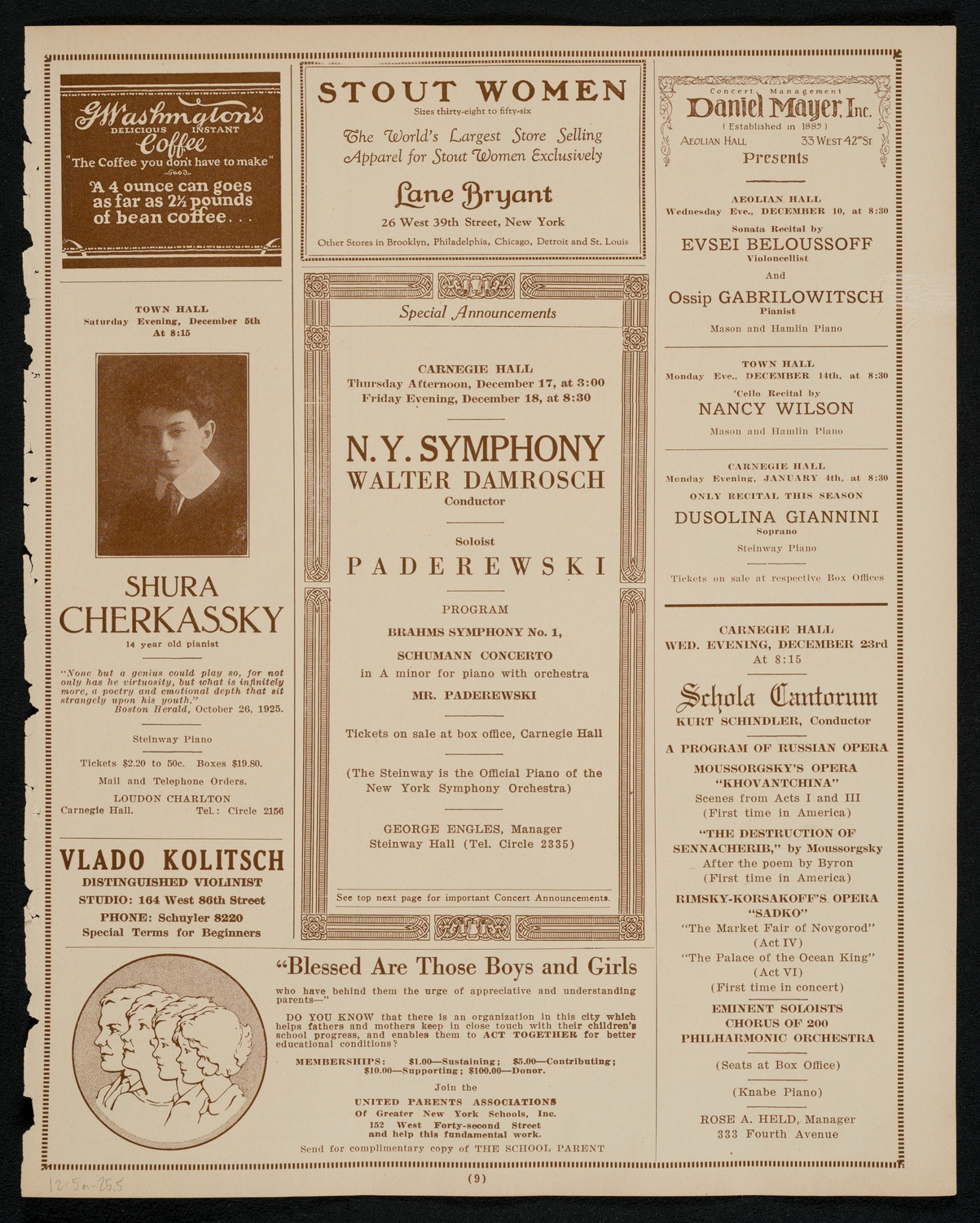 Symphony Concert for Young People, December 5, 1925, program page 9