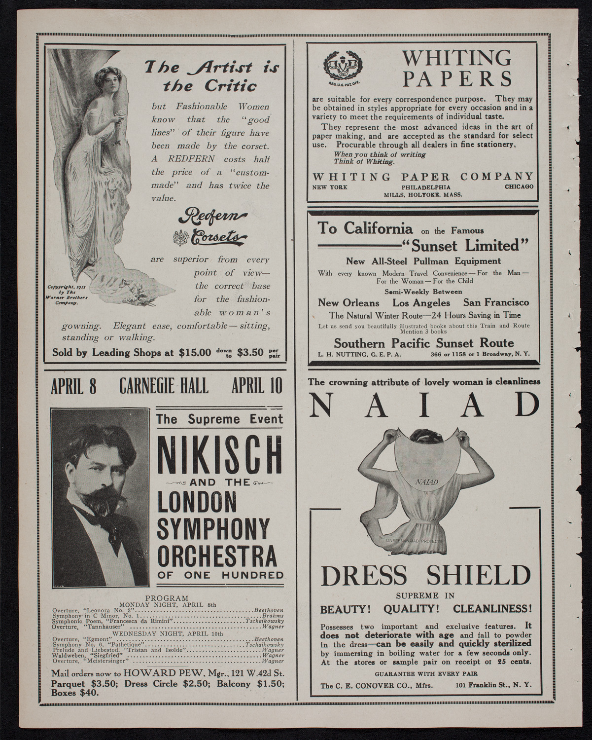 Minneapolis Symphony Orchestra, March 18, 1912, program page 2