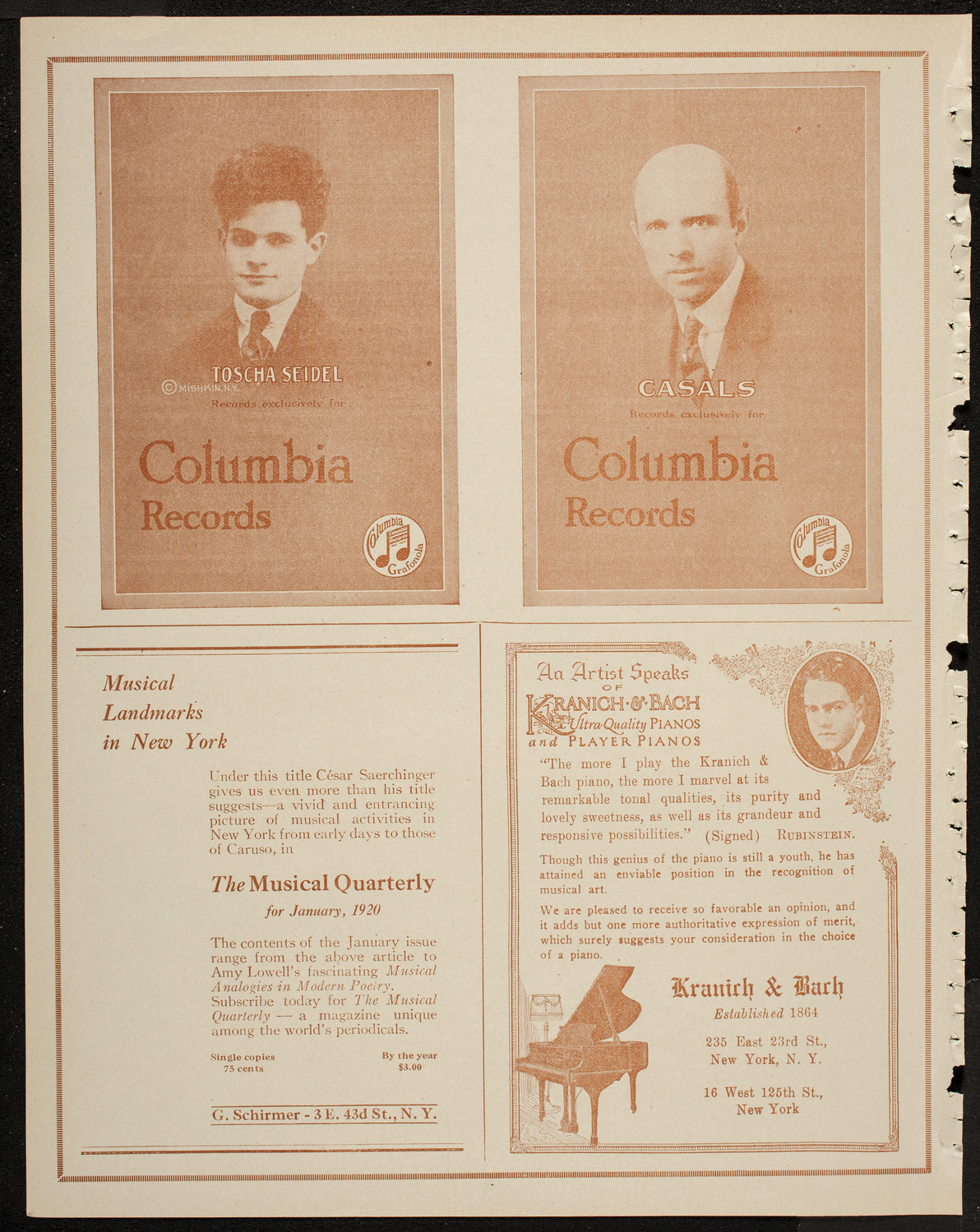 Rudolph Polk, Violin, Eleanor Brock, Soprano, Adele Rosenthal, Piano, Lester Bingley, Baritone, and Vaino Sola, Tenor, May 1, 1920, program page 6