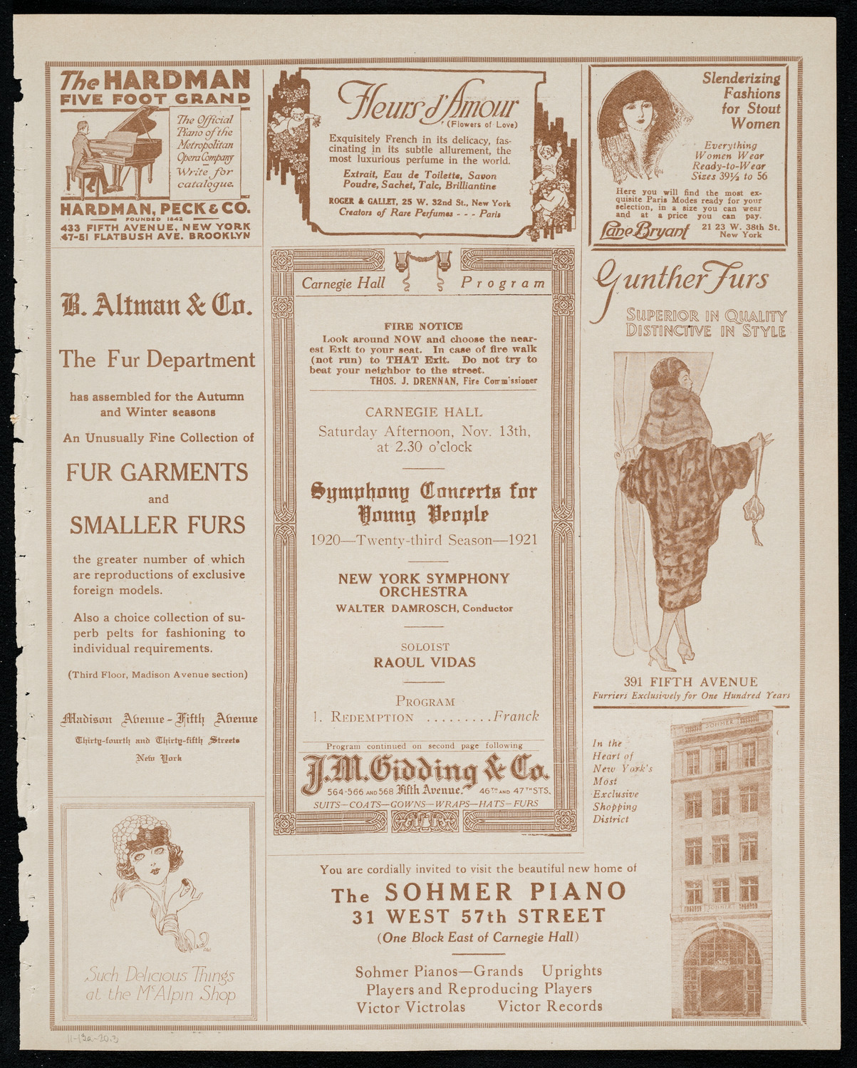 Symphony Concert for Young People, November 13, 1920, program page 5