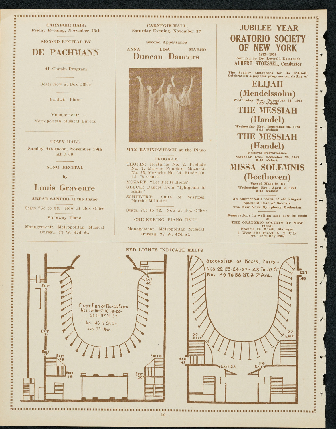 Margaret Matzenauer, Mezzo-Soprano, November 13, 1923, program page 10