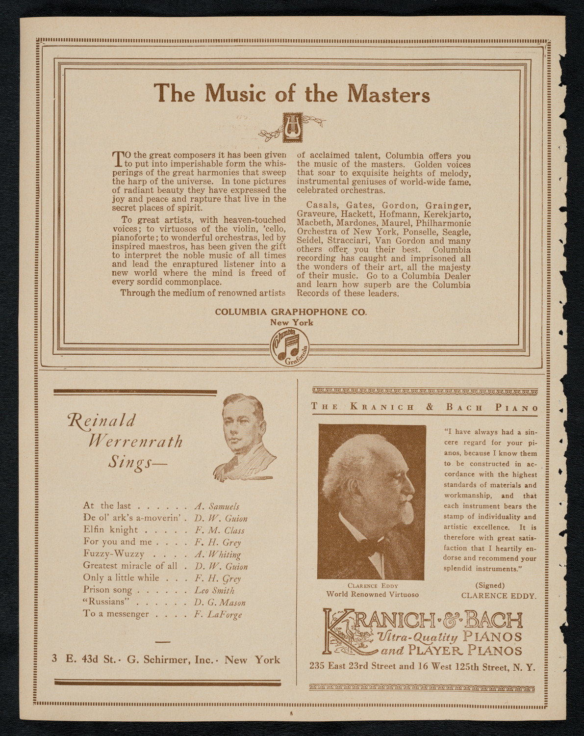 New York Philharmonic, March 1, 1923, program page 6