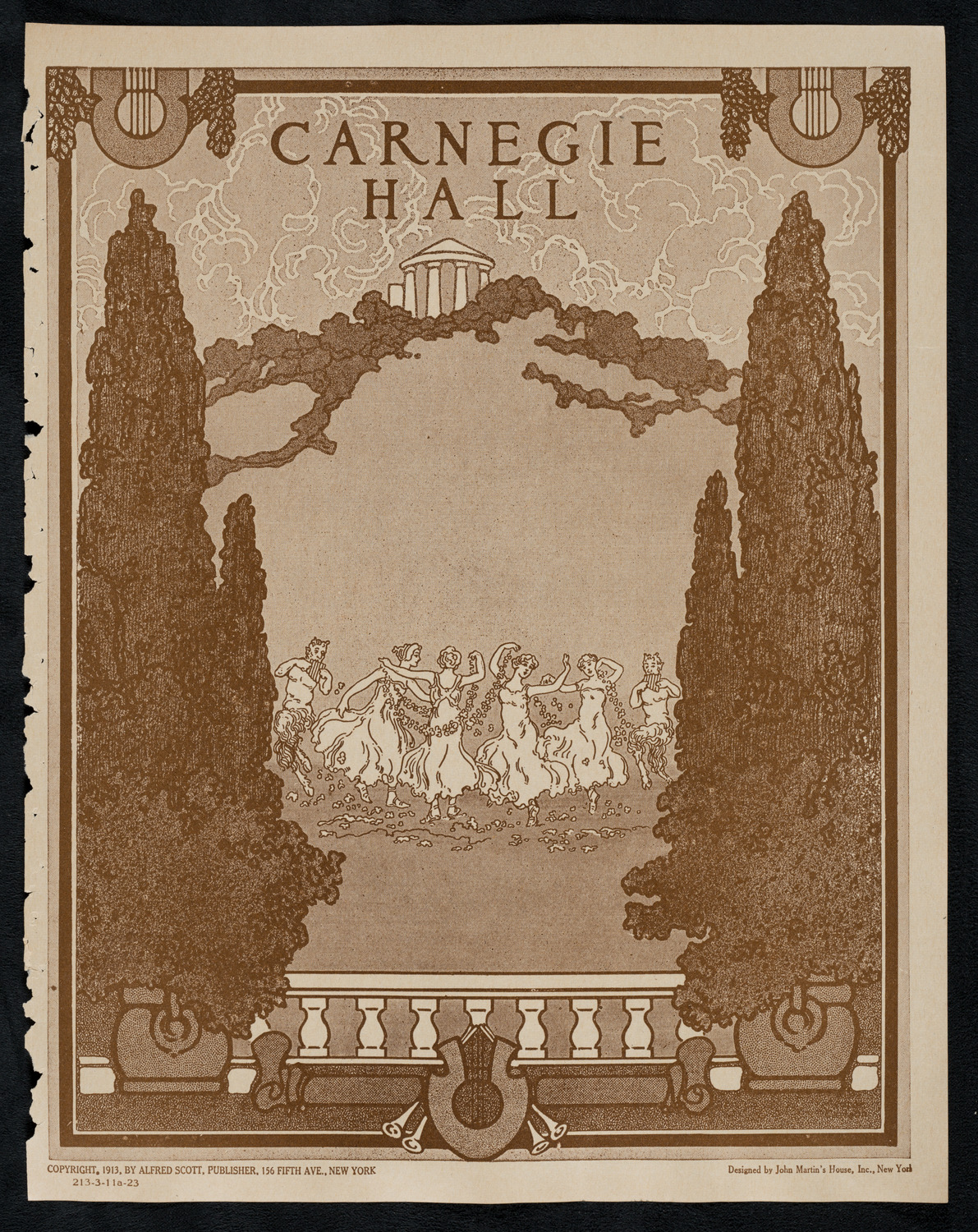 New York Philharmonic, March 11, 1923, program page 1