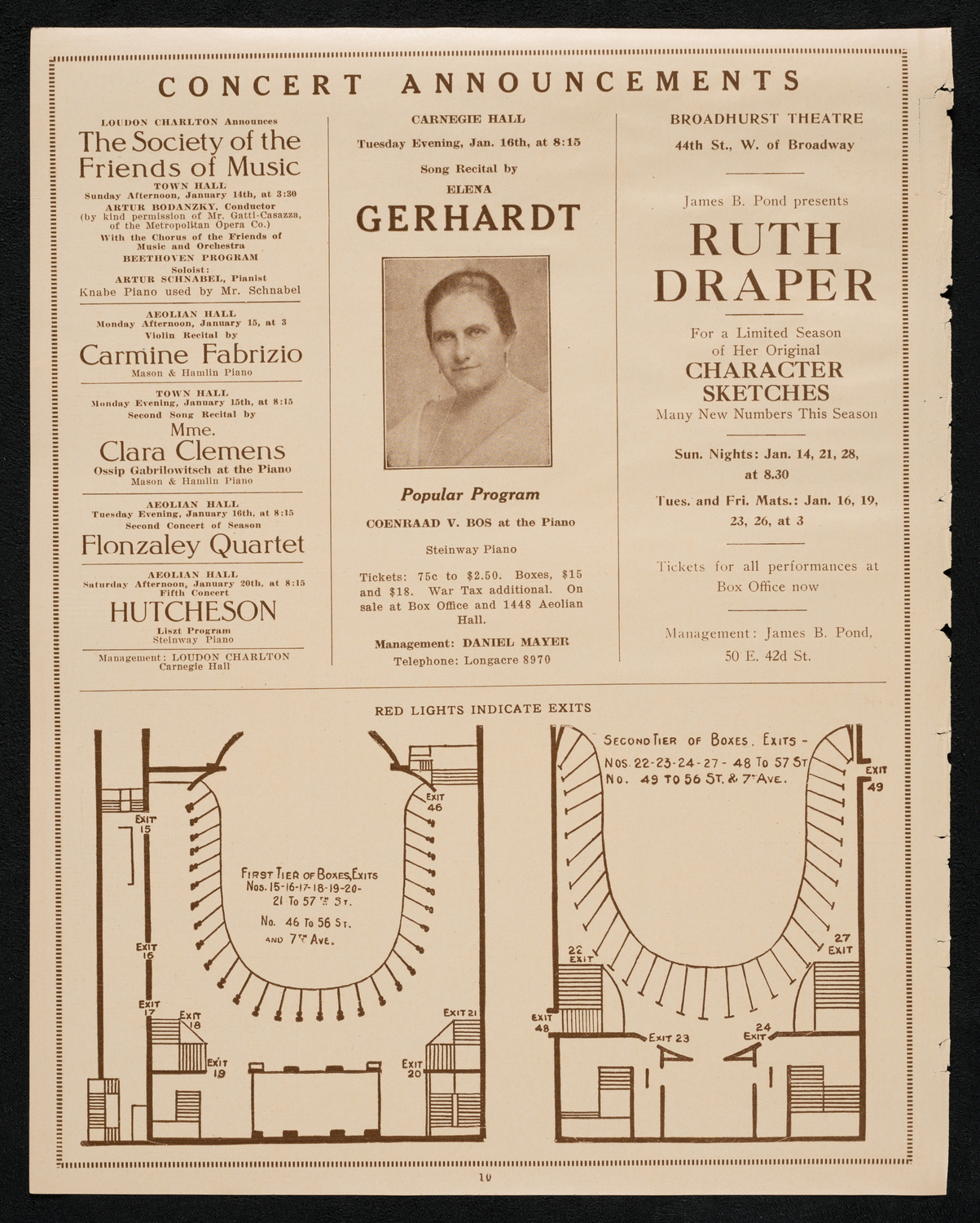 New York Symphony Orchestra, January 12, 1923, program page 10