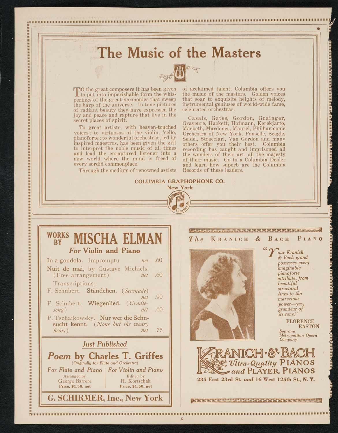 Isadora Duncan, Dancer, with Orchestra, October 14, 1922, program page 6