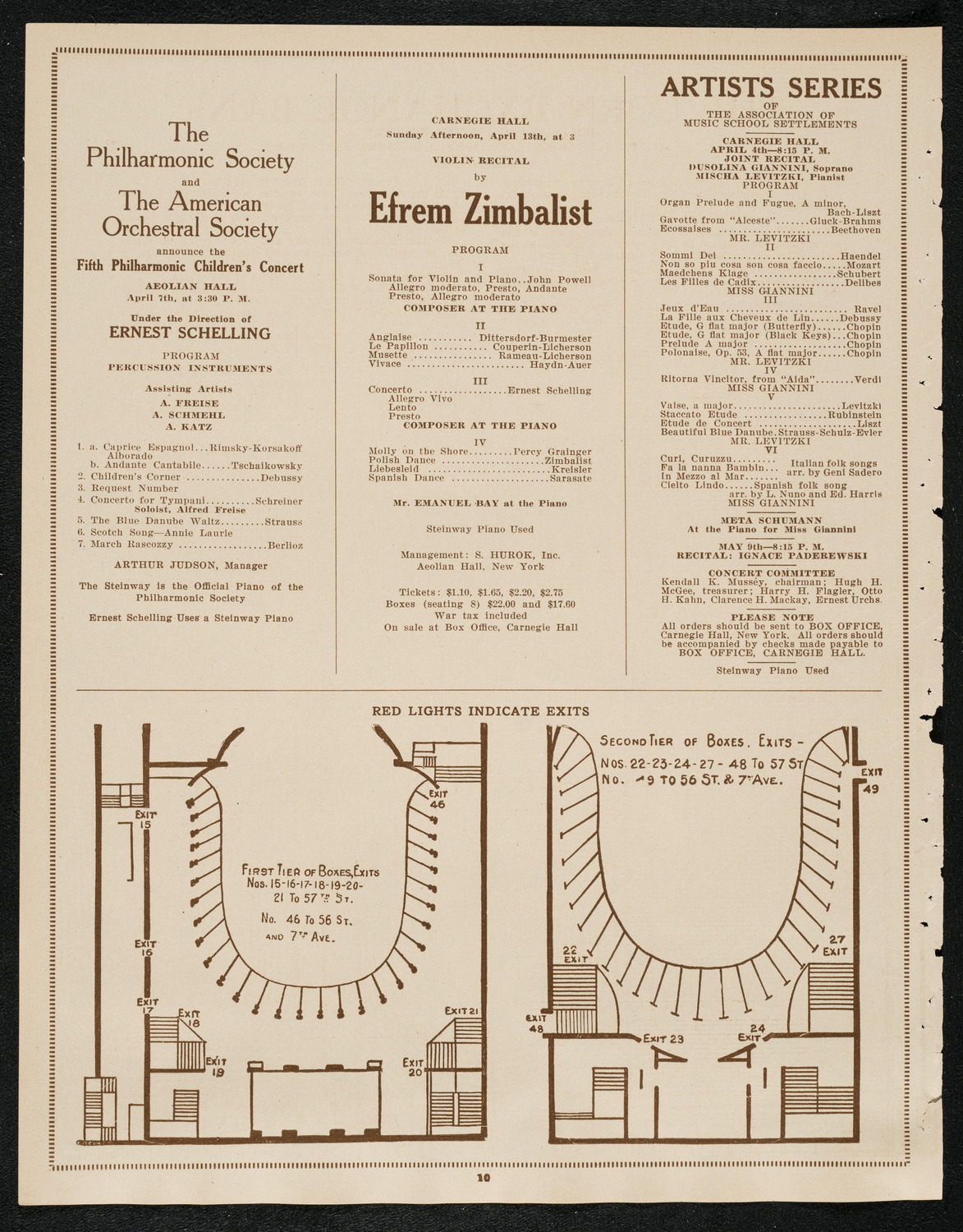 Boston Symphony Orchestra, April 3, 1924, program page 10