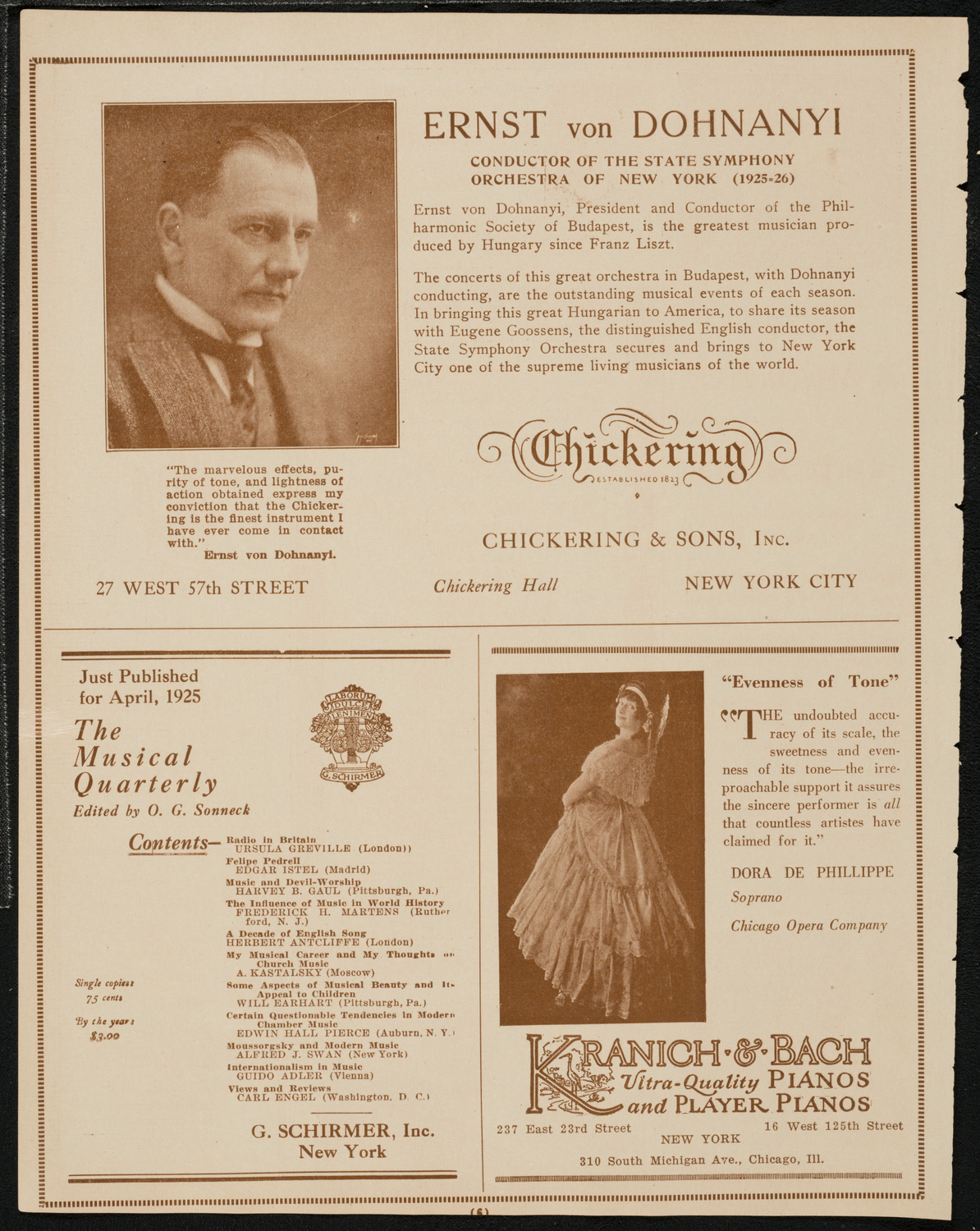 New York Music Week Association Concert, May 7, 1925, program page 6