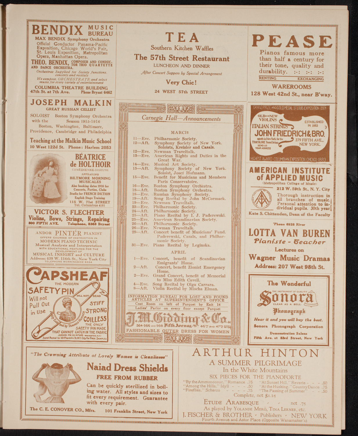 Symphony Concert for Young People, March 11, 1916, program page 3