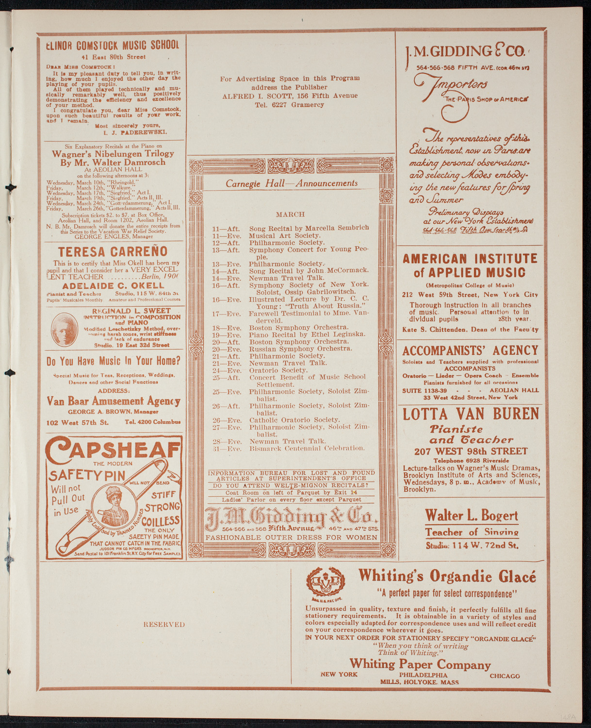 Debate: The War and What Caused It, March 9, 1915, program page 3