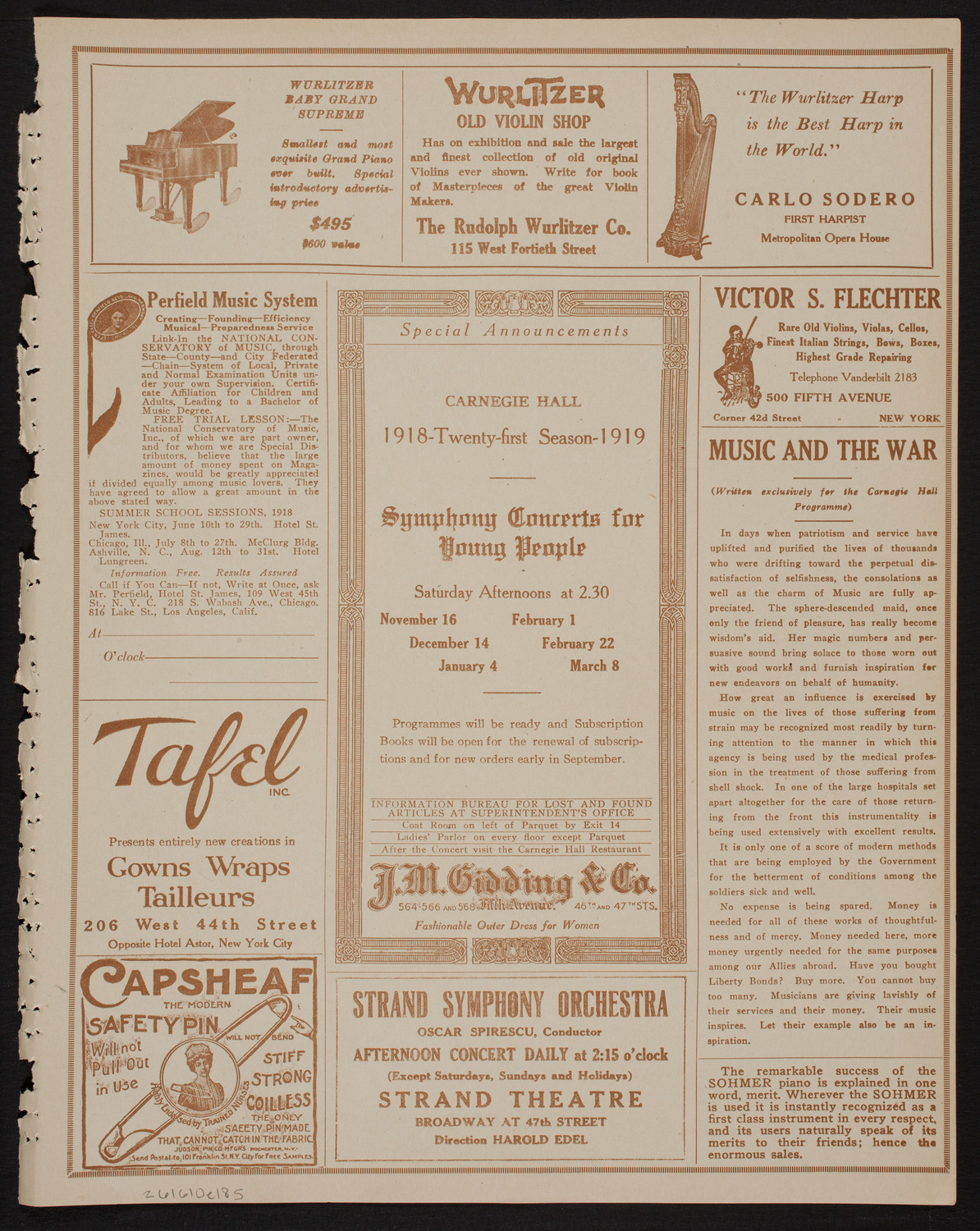 Graduation: New York College of Dentistry, June 10, 1918, program page 9