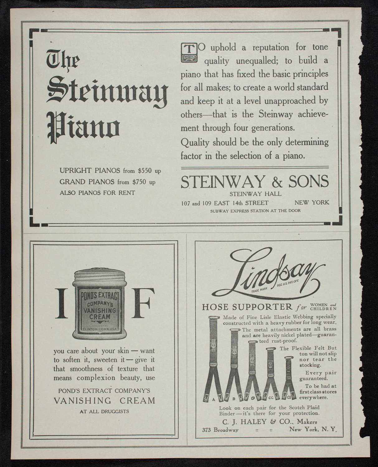 Mary Garden and Eugène Ysaÿe, November 26, 1912, program page 4