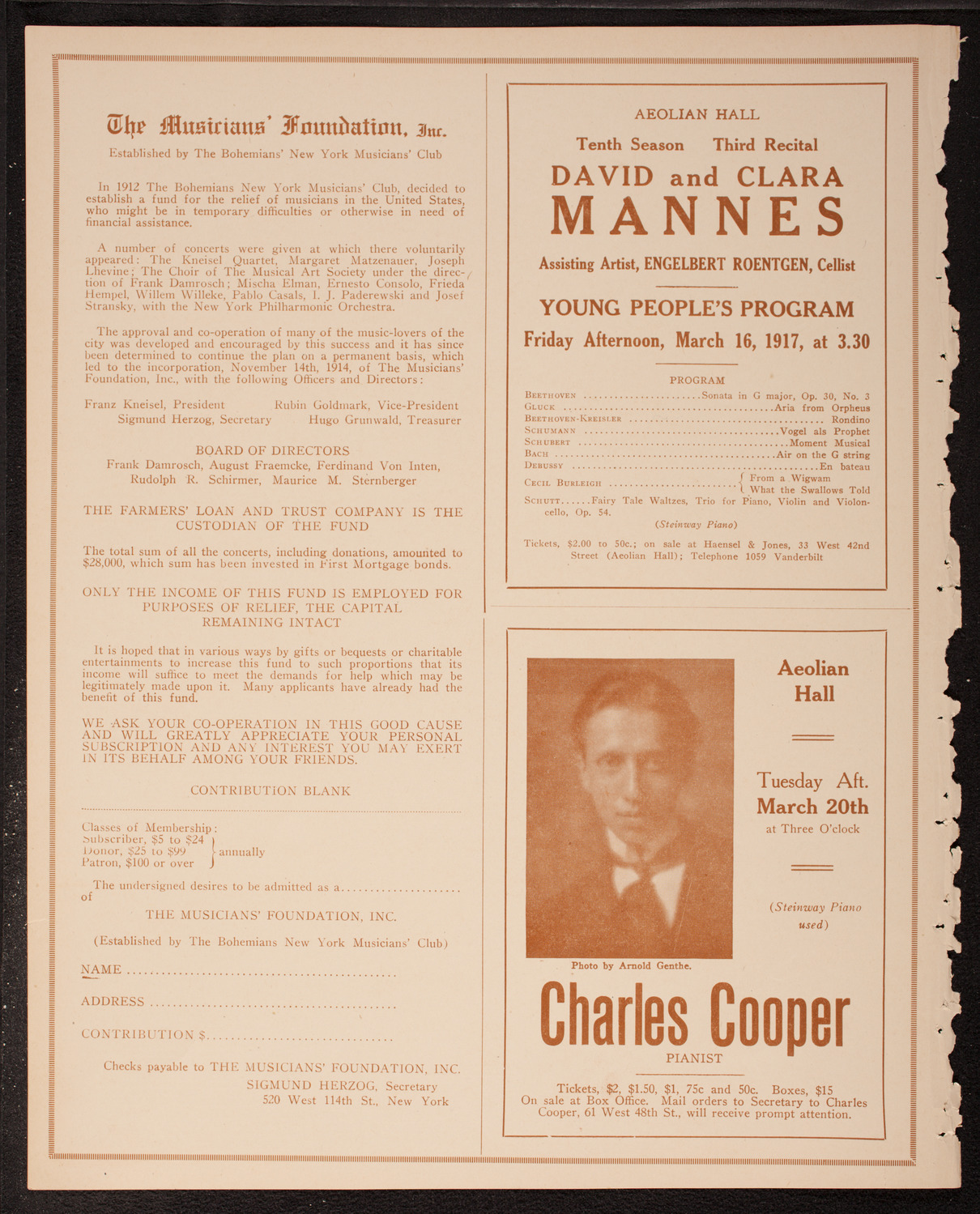 Symphony Concert for Young People, March 10, 1917, program page 10