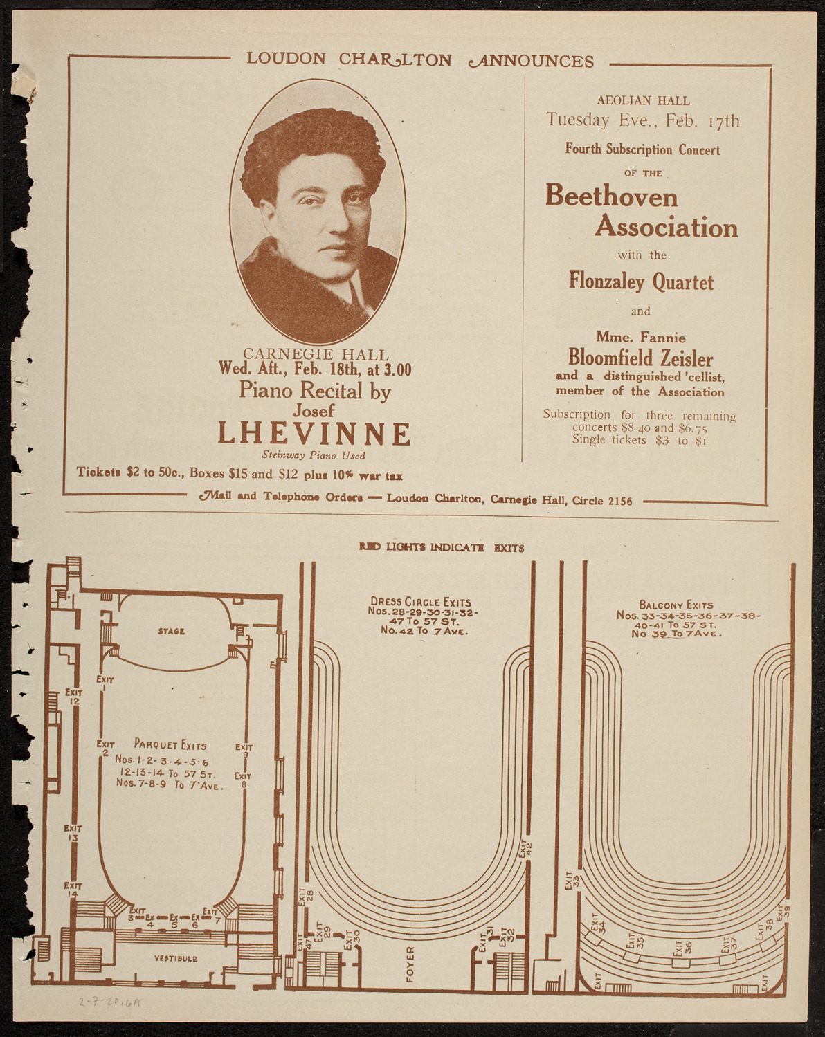 Boston Symphony Orchestra, February 7, 1920, program page 11