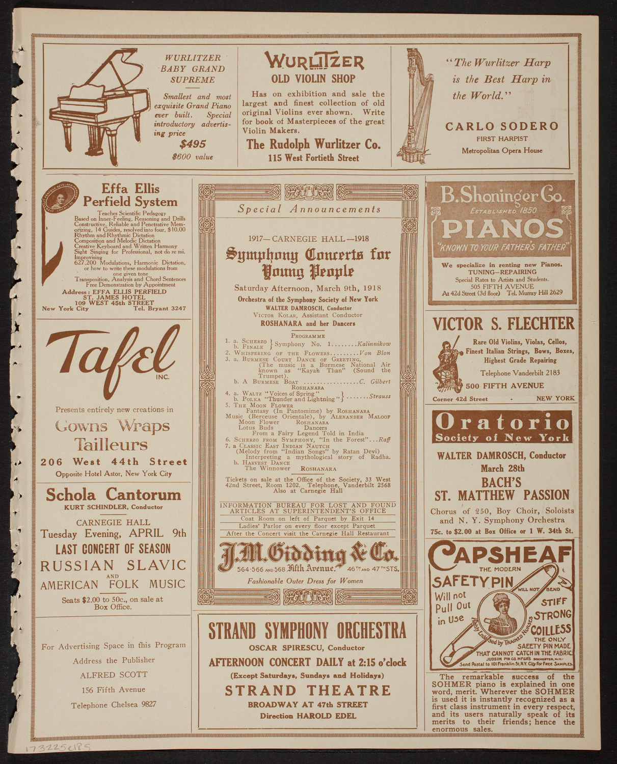 Meeting: Girls' Patriotic Service League, February 25, 1918, program page 9