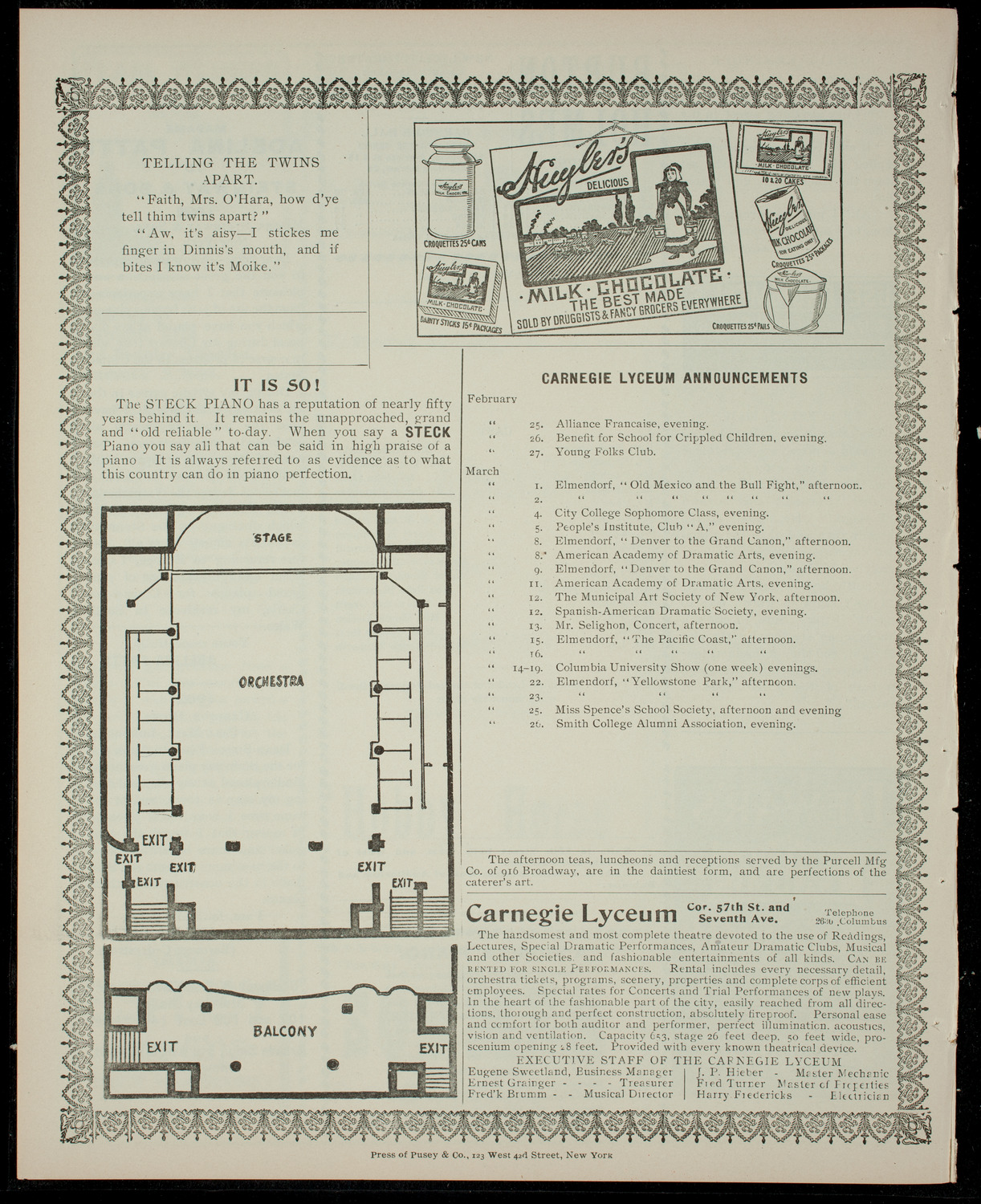 The Amaranth Dramatic Society, February 24, 1904, program page 4