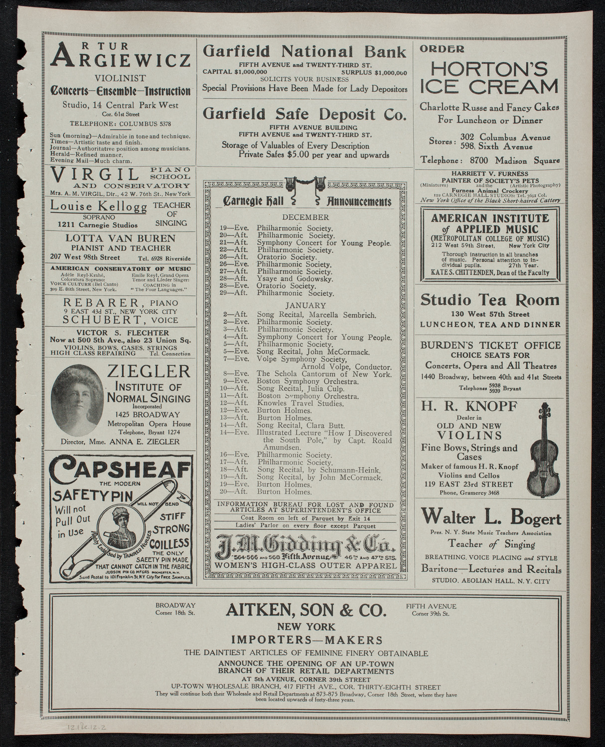 Symphony Photo Drama: Life of John Bunyan and his Pilgrim's Progress Allegory, December 18, 1912, program page 3