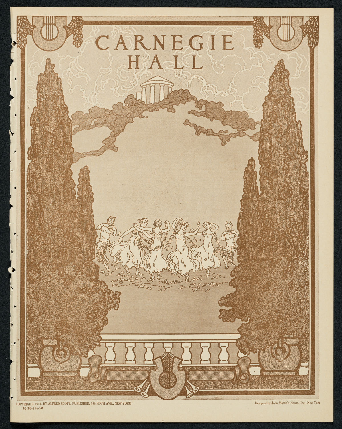 Sistine Chapel Choir, October 19, 1923, program page 1