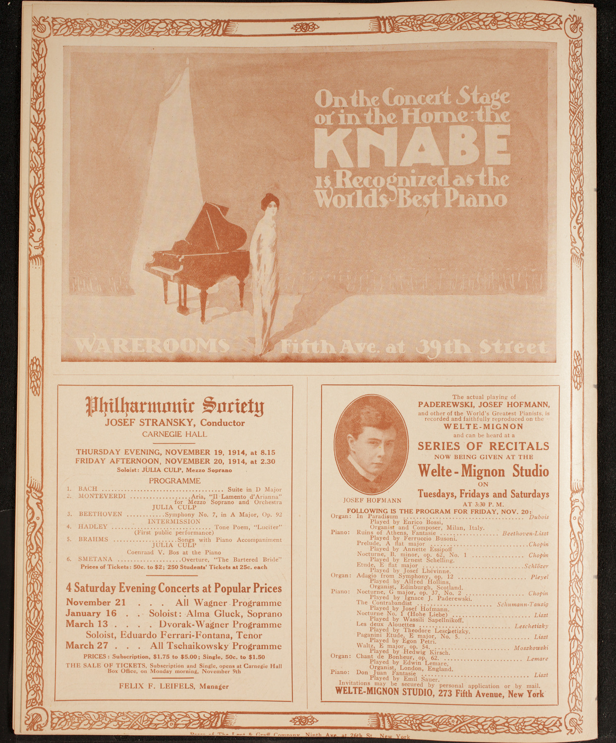 Elmendorf Lecture: Around the Mediterranean, November 16, 1914, program page 12