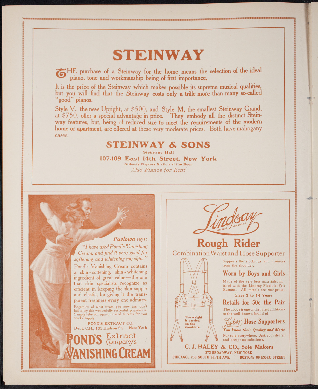 Fritz Kreisler, Violin, April 3, 1915, program page 4