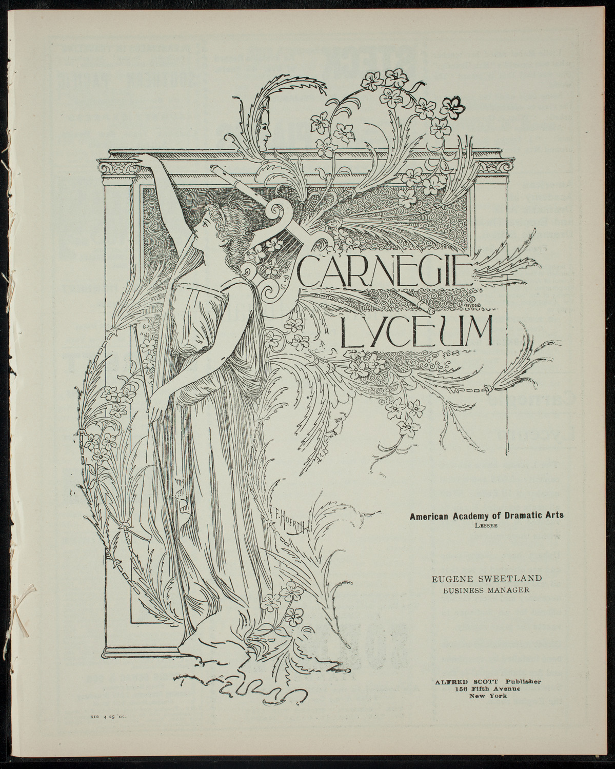 Lillian G. Julian with Others, April 25, 1905, program page 1